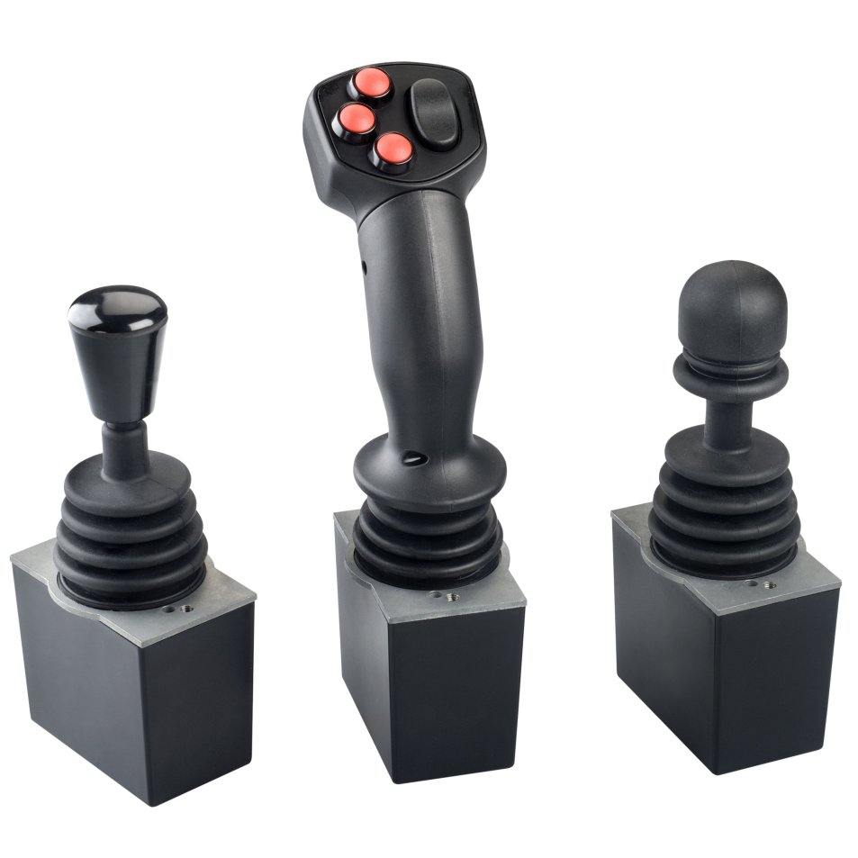Joystick JC150 med grepsvariasjoner