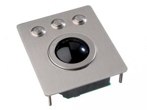 Trackball 50mm i frontpanel i rustfritt stål, hærverkssikker
